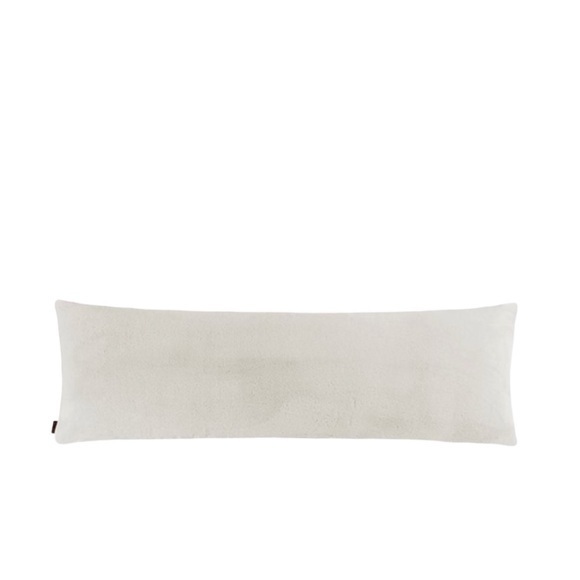 UGG Polar Sherpa Ivory Cream‎ Body Lumbar Pillow Cover Sham 55” x 18.5” - Picture 1 of 11